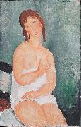 Junge Frau im Hemd Amedeo Modigliani